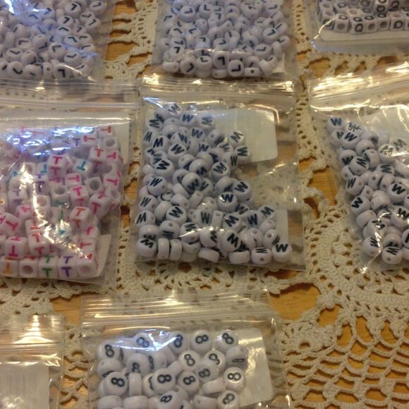Crafts Beads for Jewelry Making, Mini Letter and number beads bundle - Picture 6 of 10